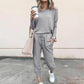 🎅Weihnachtsaktion💯Elegantes zweiteiliges Outfit für Damen: Oberteil + Hose