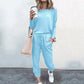 🎅Weihnachtsaktion💯Elegantes zweiteiliges Outfit für Damen: Oberteil + Hose