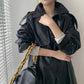 Damen Vintage Ledermantel