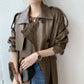 Damen Vintage Ledermantel
