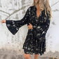 🔥Winter Heißer Verkauf 40% RABATT🔥Damenkleid mit V-Ausschnitt und Print