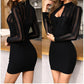 Sexy Mesh-Bodycon-Minikleid