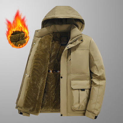 ❄️Winter-Specials❄️Men's Warme Wasserdichte Kapuzenjacke