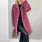 Mittellange Jacke mit Leopardenmuster für Damen