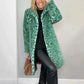 Mittellange Jacke mit Leopardenmuster für Damen