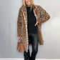 Mittellange Jacke mit Leopardenmuster für Damen