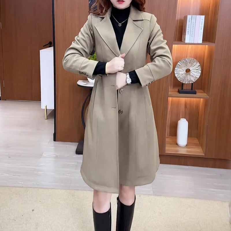 🔥2024 Neues Design🌸Langer warmer Trenchcoat für Frauen