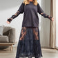 👗✨Elegantes, transparentes Spitzenkleid mit T-Shirt für Damen, 2-teiliges Set💖