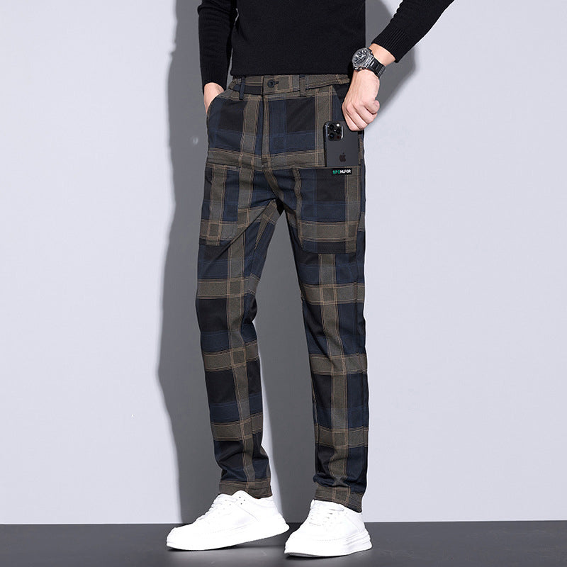 🏆HEISSER VERKAUF 49% - Lässige karierte Herrenhose mit Taschen