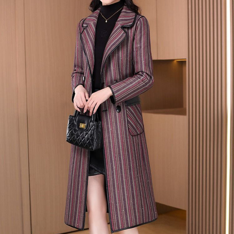 Eleganter, beidseitig wendbarer Mantel für Damen