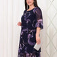 💕[S-5XL]👗2024 Neue geraffte Ärmel Elegante gedruckte Chiffonkleider