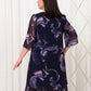 💕[S-5XL]👗2024 Neue geraffte Ärmel Elegante gedruckte Chiffonkleider