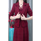 Damen Modischer Blazer und Ärmelloses Kleid 2-teiliges Set