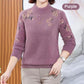 Women's Half-Turtleneck Plush-Lined Thickened Sweater