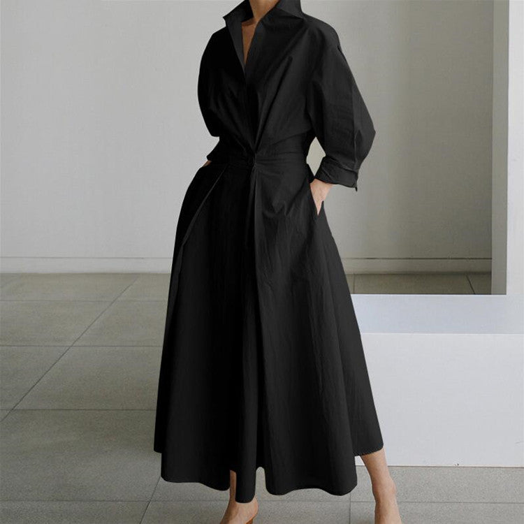 💃Anti-Seasonal Sonderangebot! 🙋‍♀️ Neujahr monochrome modische luftige Maxikleider🔥