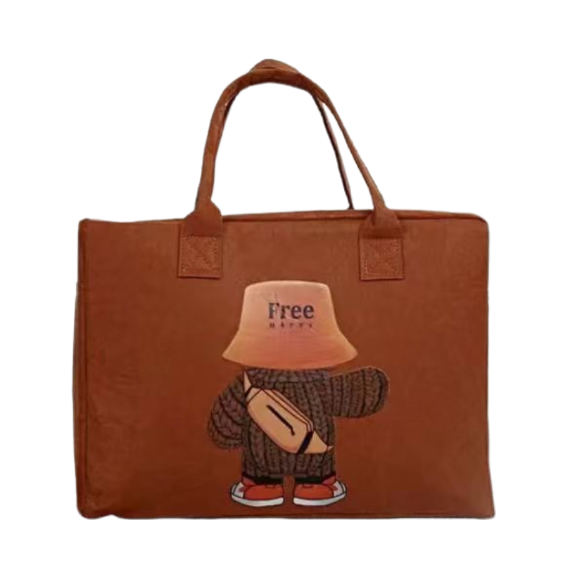 Reisetasche aus Filz mit Cartoon-Muster