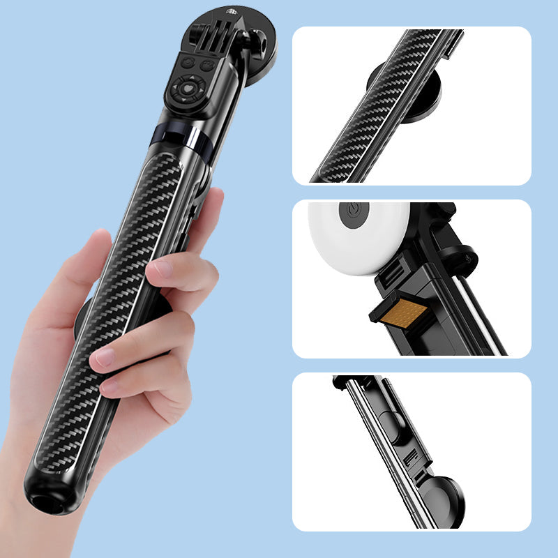Bluetooth-Selfie-Stick-Stativ mit LED-Fotolicht