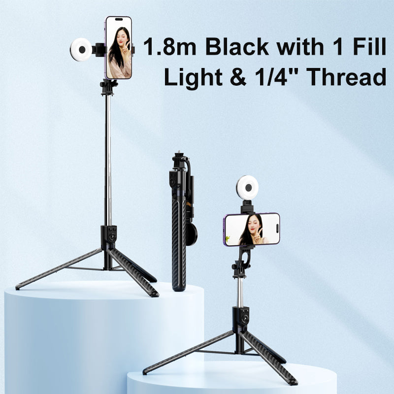 Bluetooth-Selfie-Stick-Stativ mit LED-Fotolicht