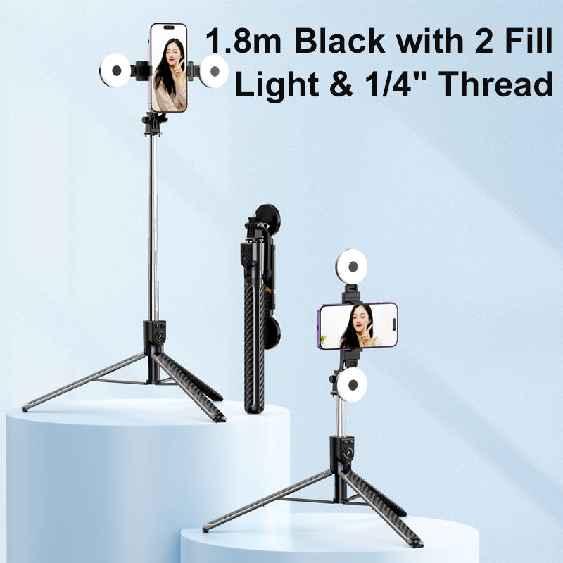 Bluetooth-Selfie-Stick-Stativ mit LED-Fotolicht