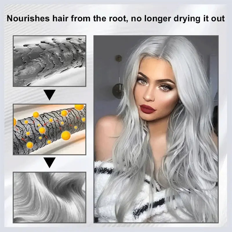 ⏳Begrenzte Zeit 50% Rabatt🌿Pflanzliches Grau-Silber Haarfärbemittel – Natürliche Farbe & Glanz in 60 Minuten, ohne Salonbesuch! 🚀