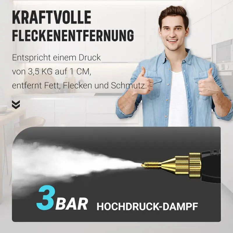 🔥 60 % RABATT! 💨 INDUSTRIELLE DAMPFREINIGER 2500 W – Chemikalienfreie Desinfektion und Fettentfernung, ideal für Küchen 🌟🧼