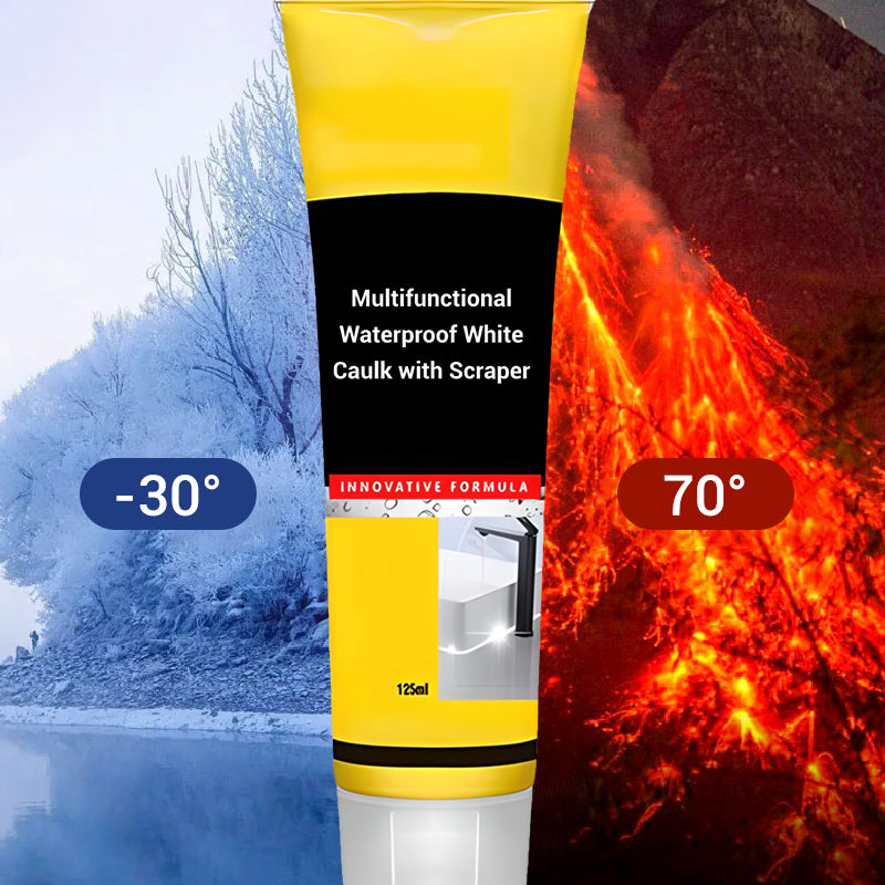 🏠 KAUFE 2, ERHALTE 1 GRATIS! ⛏️ Weiße Dichtungsmasse Multifunktion – Wasserdicht, Schimmelresistent & Mit Abzieher 🧱
