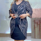 Damen Chiffon Kleid in großen Größen mit taillenbetonendem Design