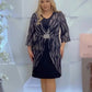 Damen Chiffon Kleid in großen Größen mit taillenbetonendem Design