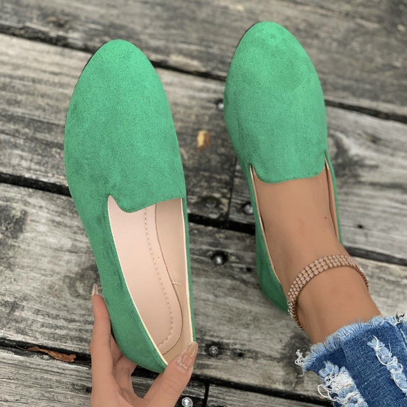🔥Heißer Verkauf🔥 Lässige, einfarbige flache Schuhe für Damen