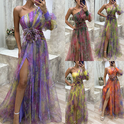 ⏳Begrenzte Zeit 50% Rabatt💥🌸Frühjahrs-Specials🌸 Damen Tüll Unregelmäßiges Kleid Kleider