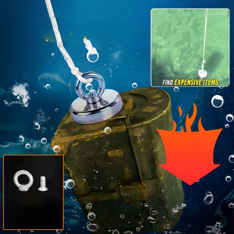 🧲 50% RABATT! ⚓ Tiefwasser-Magnetbergung Set – Starker Zug, rostfrei & ideal für Schatzsuche – Perfekt für Gold, Silber & Münzen im Wasser 💰