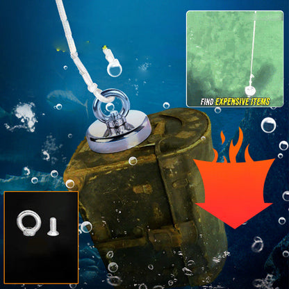 🧲 50% RABATT! ⚓ Tiefwasser-Magnetbergung Set – Starker Zug, rostfrei & ideal für Schatzsuche – Perfekt für Gold, Silber & Münzen im Wasser 💰