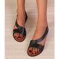 🔥40% Rabatt 🔥 Flache Sandalen mit offener Zehenpartie und Fischmaul-Nieten