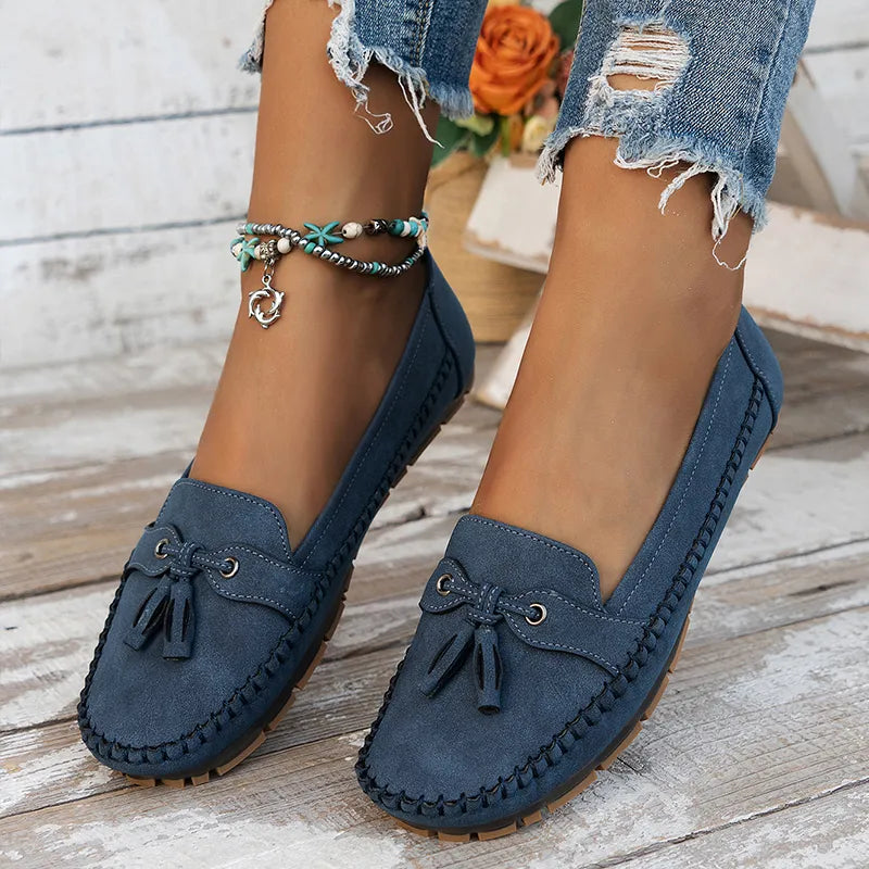 🔥Letzter Tag 49% Rabatt - Bequeme weiche Slipper für Damen im Vintage-Stil mit Schleife