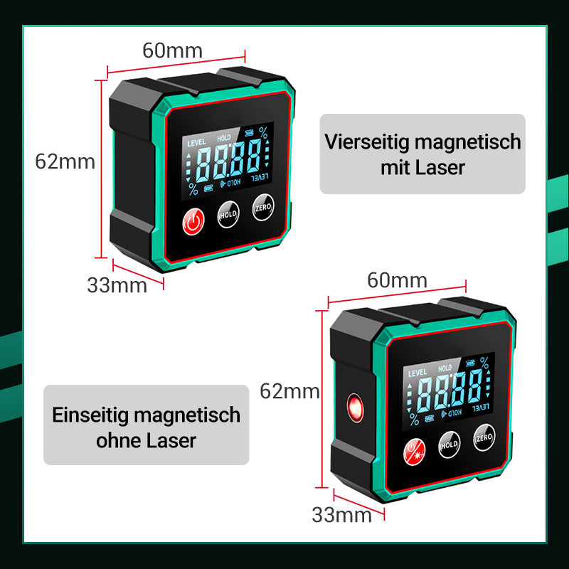 🧰Ostern Heißer Verkauf 50% Rabatt☀️2-in-1 Magnetischer digitaler Laser-Neigungsmesser