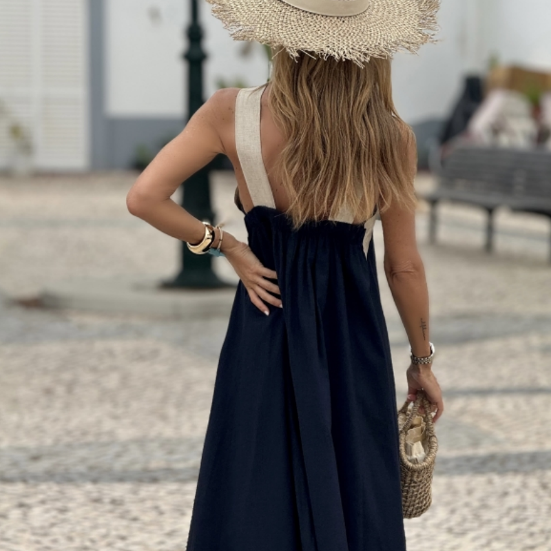 Damen ärmelloses Maxikleid mit Neckholder