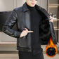 Trendige, lässige Jacke aus Kunstleder für Herren