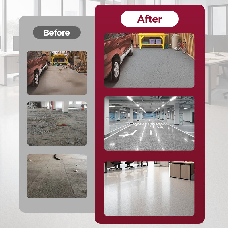 🔥Neujahr Hot Sale🔥Hochglanz-Effekt-Epoxid-Bodenbeschichtung mit Marmor