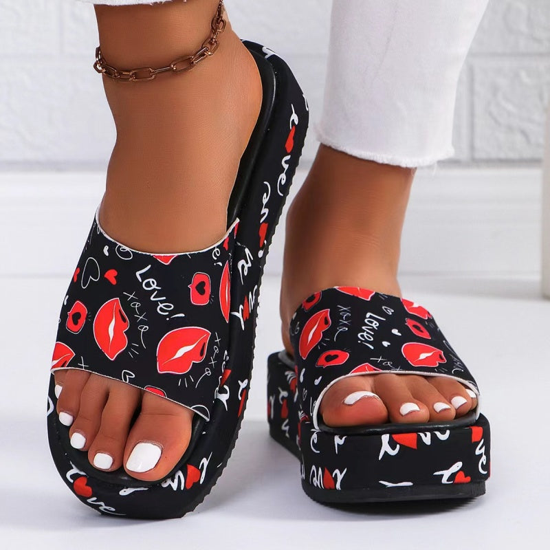 🌸✨Rutschfeste, schweißabsorbierende Plateau-Slipper