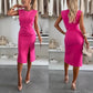 ⏳24-Stunden-Lieferung💥Ärmelloses, figurbetontes Damenkleid mit Schlitz