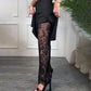 Sexy Damenhose mit weitem Bein und Spitzen-Innenfutter