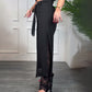 Sexy Damenhose mit weitem Bein und Spitzen-Innenfutter