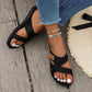 🔥2025 Sommer-Rabatt🩴Bequeme flache Sandalen mit offener Spitze für breite Füße💖