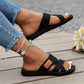 🔥2025 Sommer-Rabatt🩴Bequeme flache Sandalen mit offener Spitze für breite Füße💖
