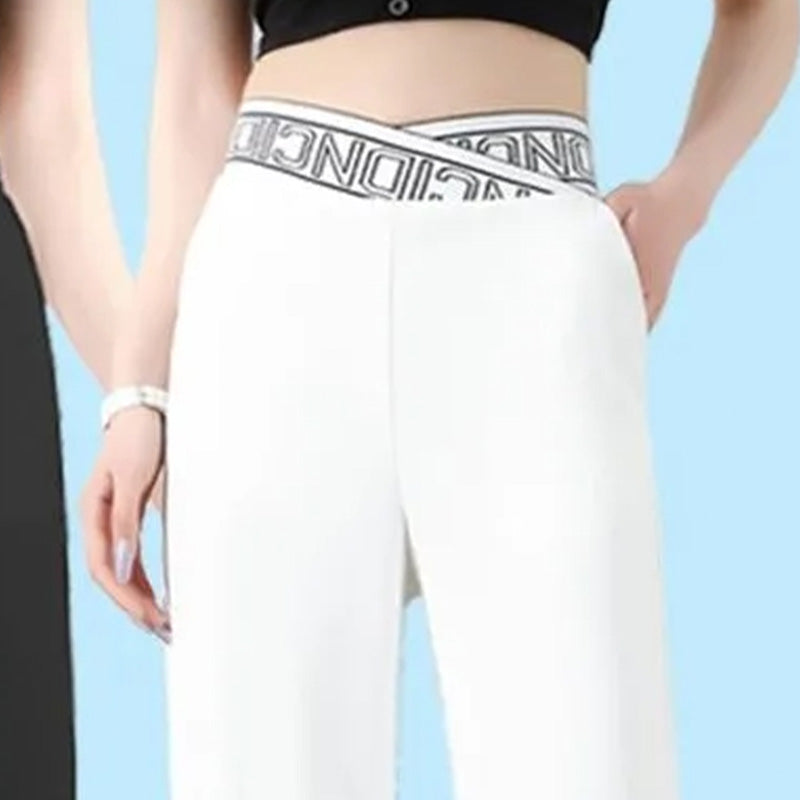 Damen lässige und stilvolle Weitbeinhose