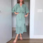 🌸50% Rabatt🔥Elegantes Damenkleid mit Taillenschnürung und seitlichem Schlitz und V-Ausschnitt