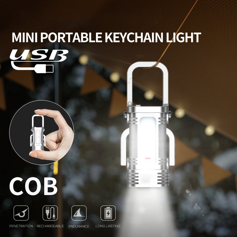 Multifunktionale Mini-Schlüsselanhänger-Taschenlampe mit Clip