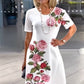 🌸Frühjahrsangebote💐 Rose Bloom Kurzarmkleid