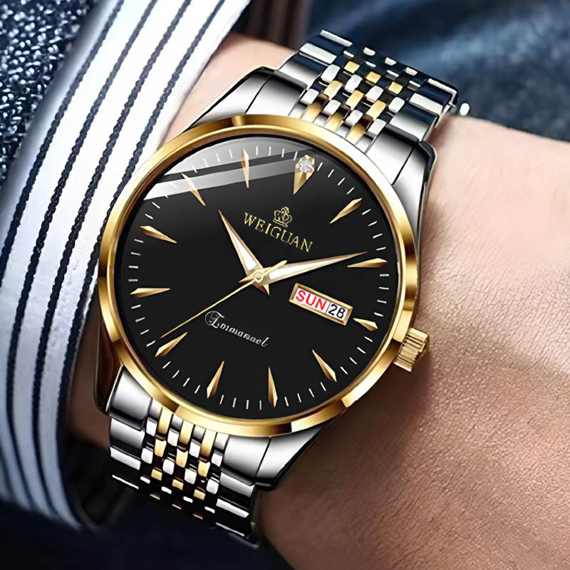 💼✨ 10 ATM Wasserdichtigkeit + Leuchtzifferblatt! Rund um die Uhr Zuverlässigkeit am Handgelenk für den professionellen Gentleman ⌚