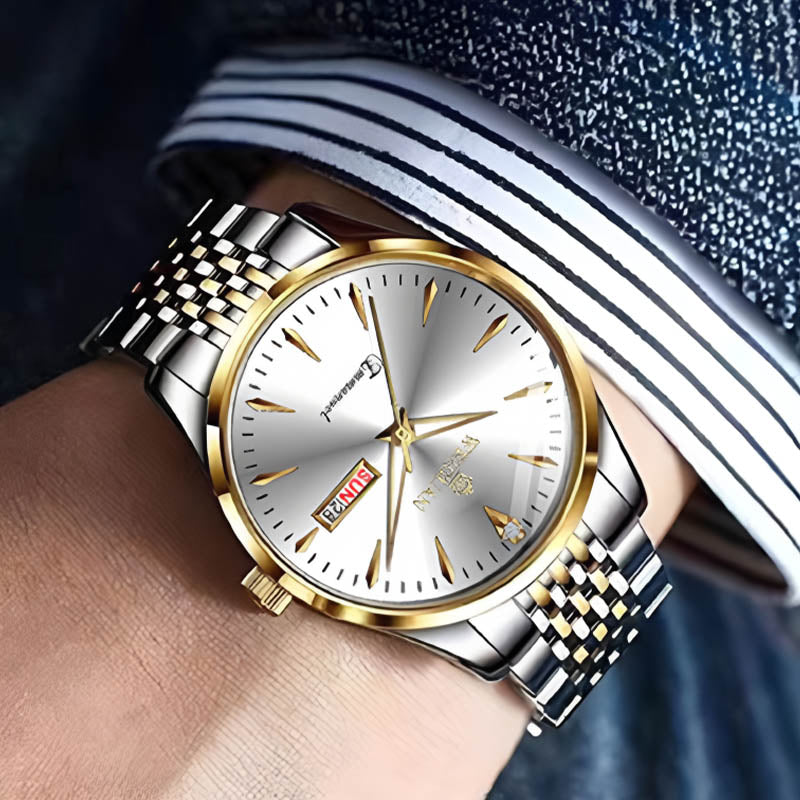 💼✨ 10 ATM Wasserdichtigkeit + Leuchtzifferblatt! Rund um die Uhr Zuverlässigkeit am Handgelenk für den professionellen Gentleman ⌚
